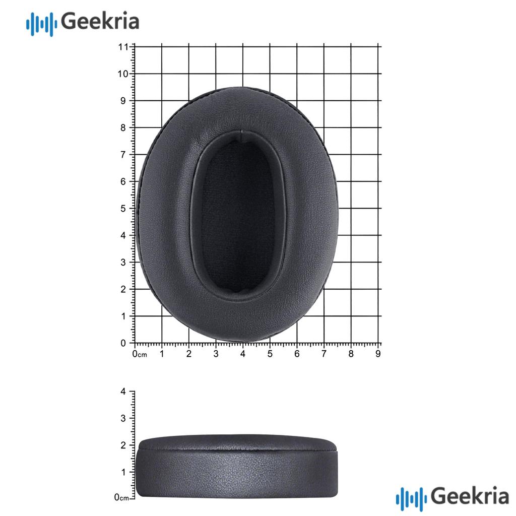 Geekria QuickFit Ohrpolster Kompatibel mit Sony WH-XB900N, WH-CH710N, WH-CH720N, WH-RF400 und MDR-RF895RK Kopfhörern (Proteinleder/Grau)