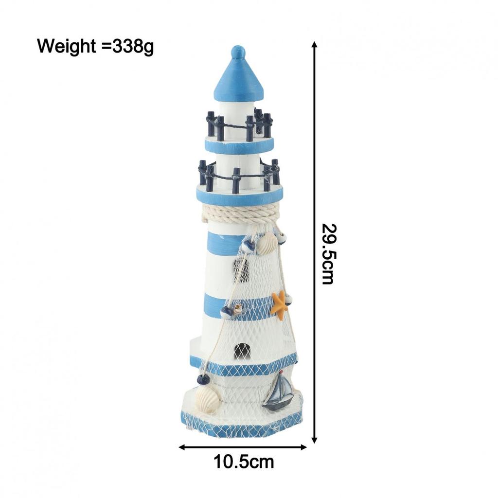 Küstenstil Holzornament Einzigartiges Leuchtturm-Design Handgefertigte Heimdekoration