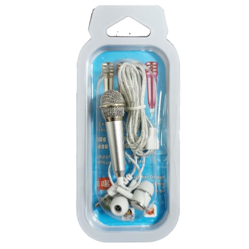 Microphone 3.5Mm Stereo Studio Mic Ktv Karaoke Mini Microphone With Earphone For Smart Phone Laptop Pc Desktop Handheld Audio