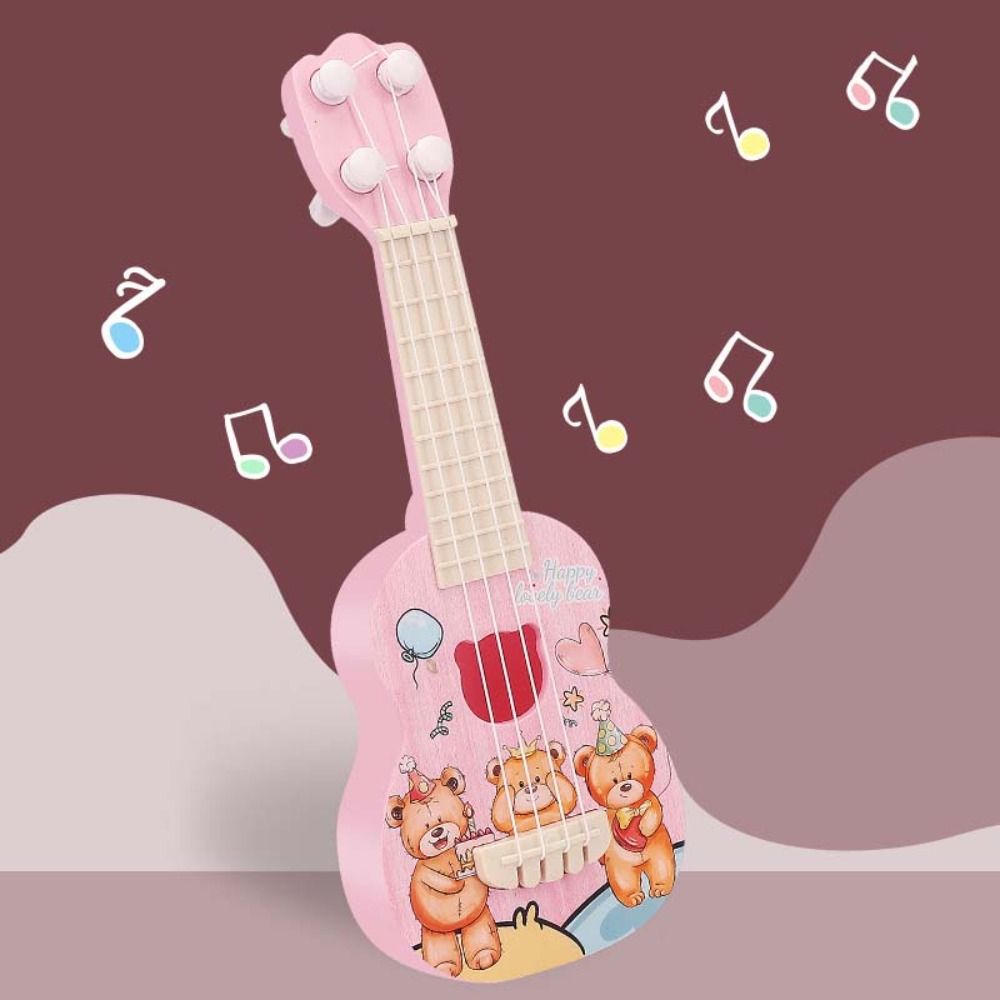 Nylon Strings Simulation Ukulele Toy 4 Strings Small Guitar Toy Ukulele Guitar Toy  Children Toys