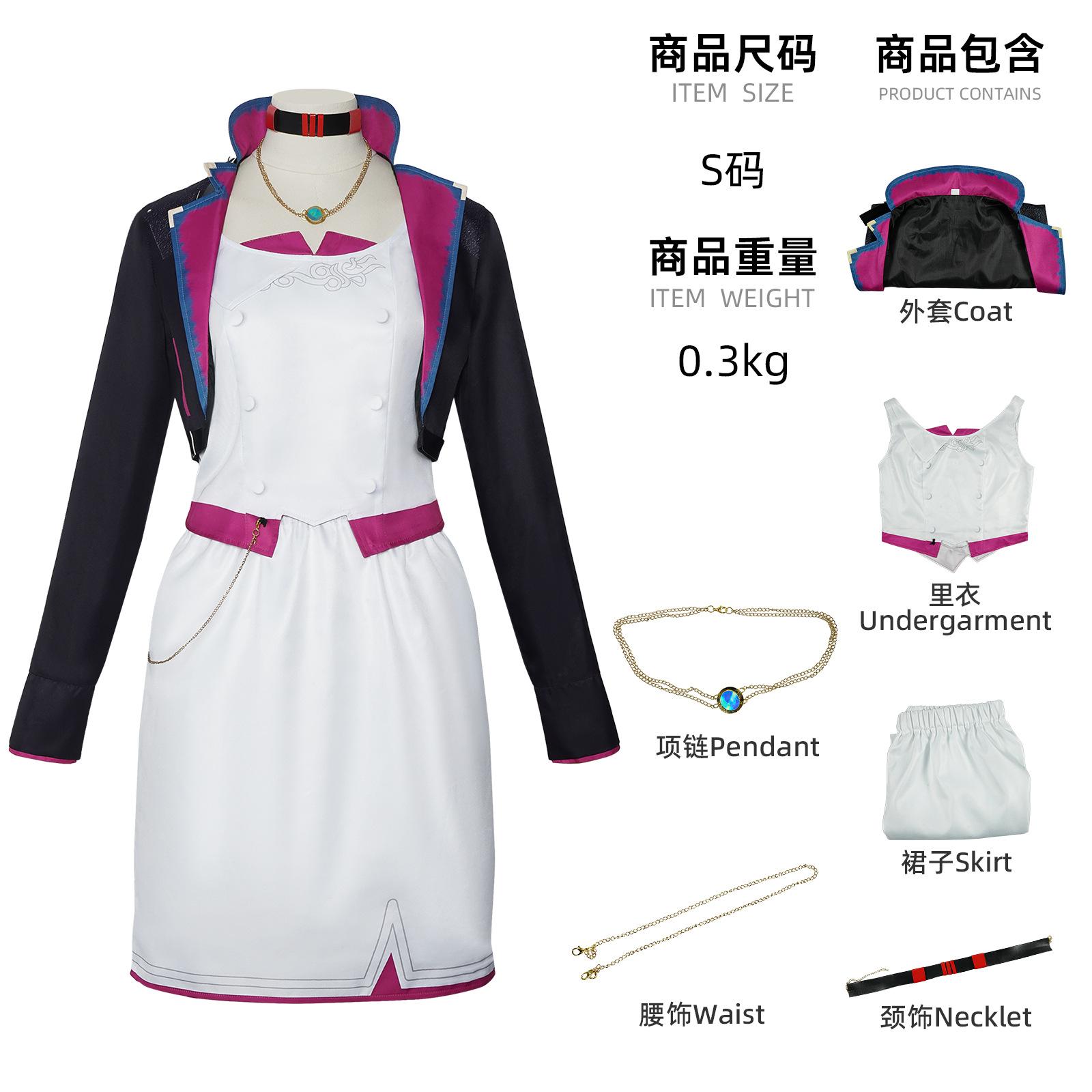 UWOWO Jinx Cosplay Collab Series: Game LOL Arcane S2 Powder Jinx Cosplay Costume AU Party Dance Dress Halloween costume XS(old)