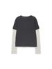 Leusejiem Half Layered Long Sleeve T-Shirt - 3 Colors