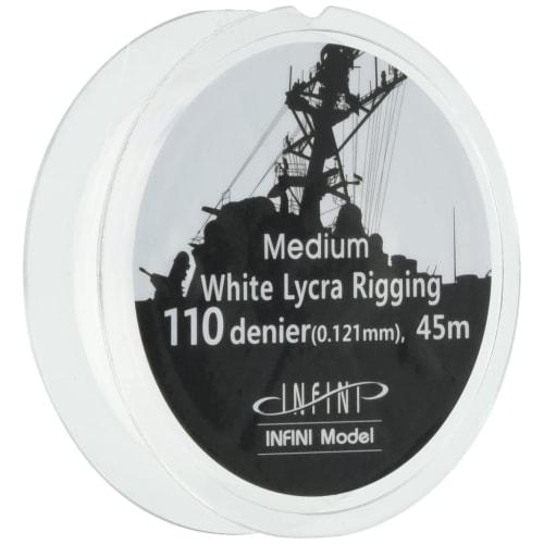 

Infinimodel Medium Rigging, 0.121mm Diameter x 45m, White, for 1/350-1/200 Scale Plastic Model Kits, IR1102