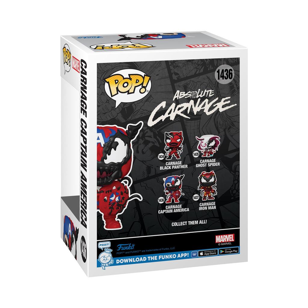 Marvel Carnage Captain America Figur Funko Carnageized Captain America Marvel Funko POP!
