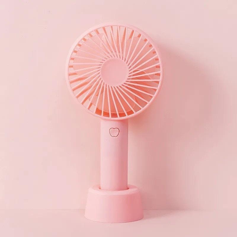 

CrossN9 Mini USB Rechargeable Silent Handheld Desktop Fan with Strong Wind Power External 600mAh Battery рожевий