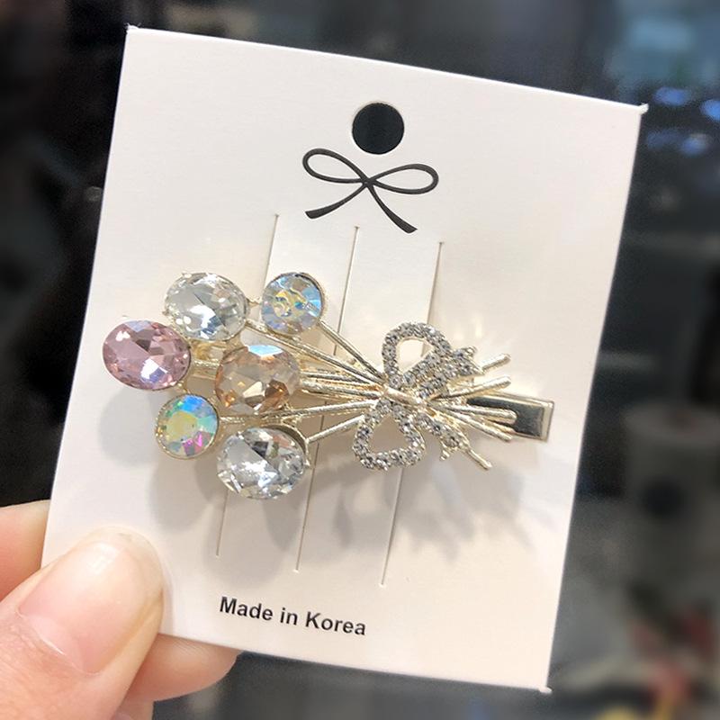 Hanfu style ancien couvre-chef ventilateur pince à cheveux perle frange canard bec pince côté pince cheveux fée disque pince amour pince à cheveux