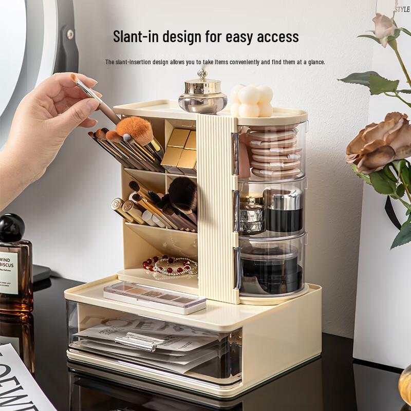 Rotating Desktop Cosmetic Organizer