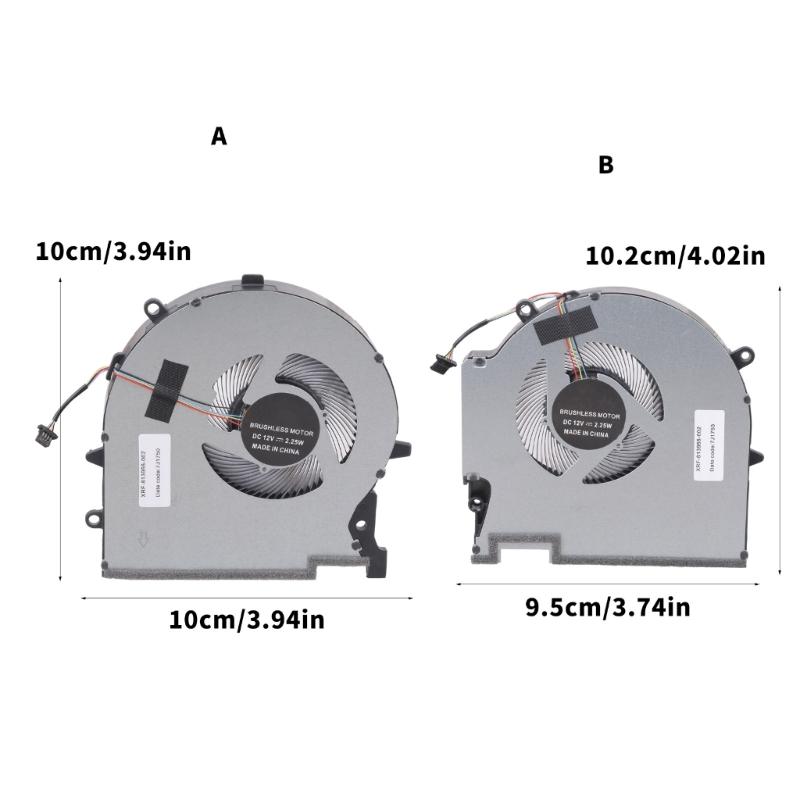 CPU GPU Cooling Fan Notebook Cooling Metal Heat Dissipation Fan for 17 Shadow Elf 7 8 9 Plus TPN-Q266 M7889-001 Laptop Notebook