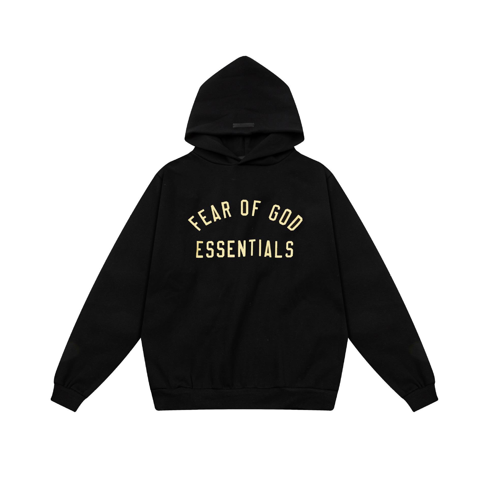 2024 Autumn/Winter FOG ESSENTIALS Letter Print Fleece-Lined Hoodie Large