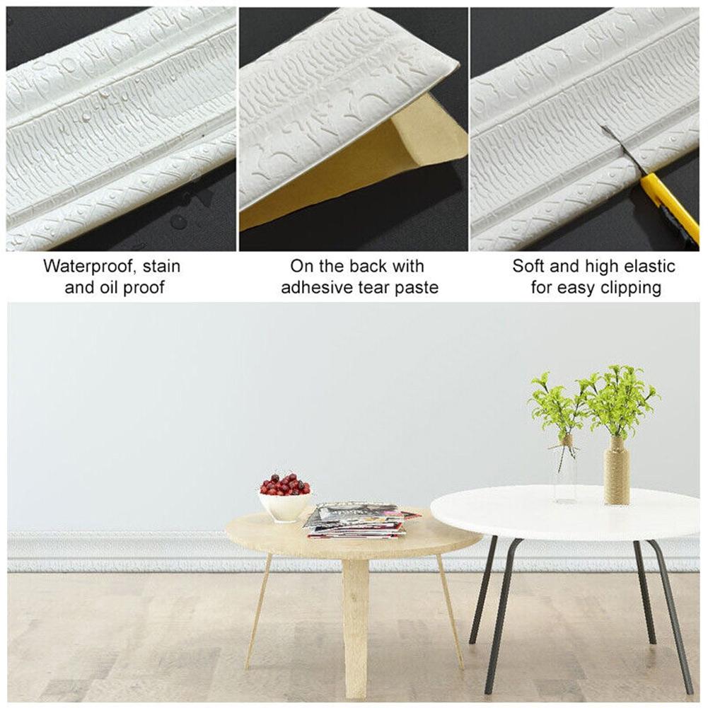 1pcs Trim 3D Tiles DIY Sticker Skirting Sticker Border