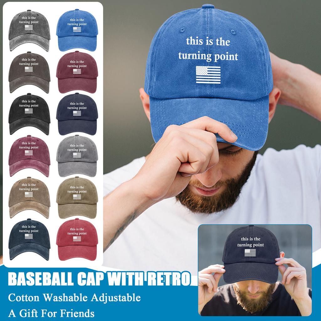 Baseball Cap With Retro , Cotton Washable Adjustable, A Gift For Friends