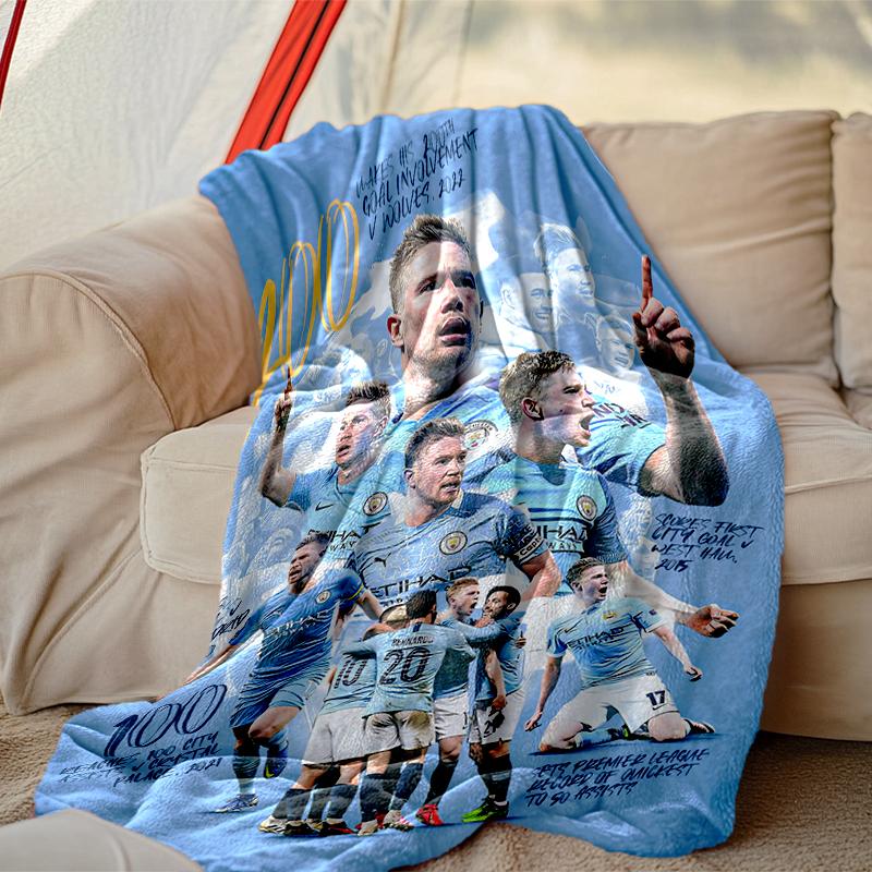 1pc Manchester United Manchester City Blanket, Cozy Printed Throw Blanket, A Heartfelt Gift for Your Family and Friends