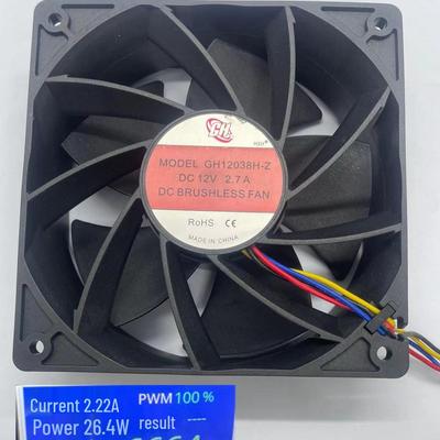 High Airflow PWM Double Ball Cooling Fan 12038 - 220V, 12V, 2.7A with Speed Control
