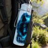 1PC Blue Wolf Night Glow Animal Print 750ml Color Plastic Sports Water Bottle Leakproof Flip Straw Lid Suitable for Sports Office Home Use