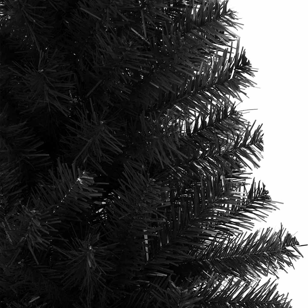 Artificial Black Christmas Tree with Stand 180 Cm PVC