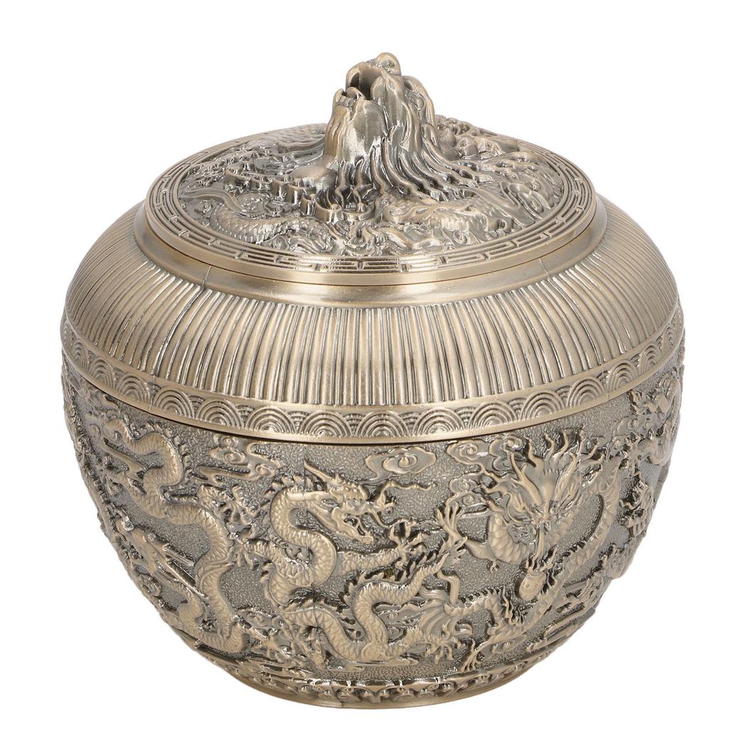 Tea Canister Vintage Alloy Tea Bag Canister Decorative Loose Tea Storage Container Multipurpose Tea Jar for Kitchen