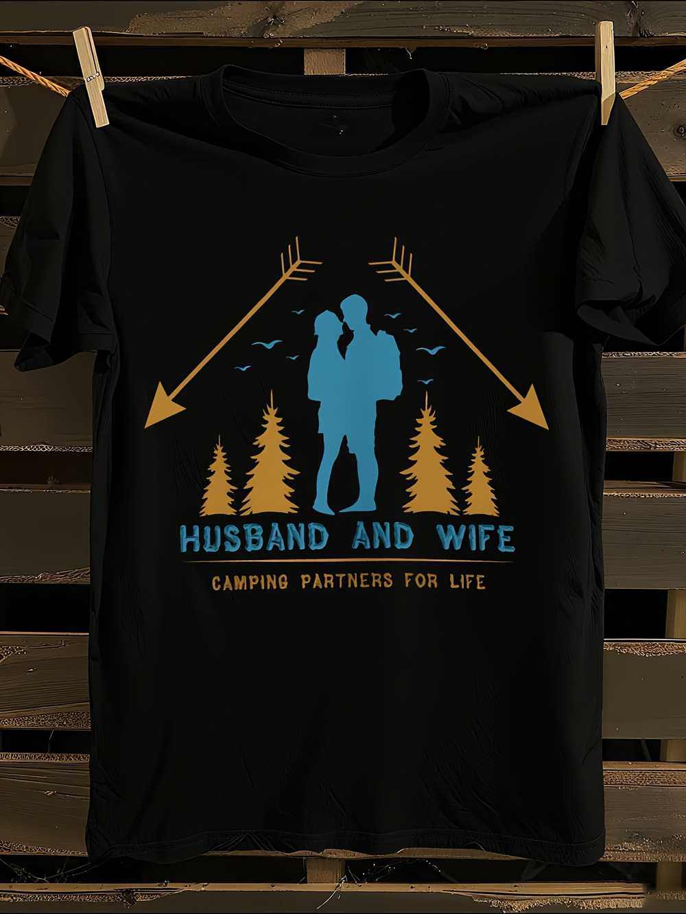 His & Hers Matching Camping T-Shirt XL