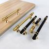 Black Gold Combination Single Hole Furniture Handle European T Bar Solid Cabinet Wardrobe Door Handle