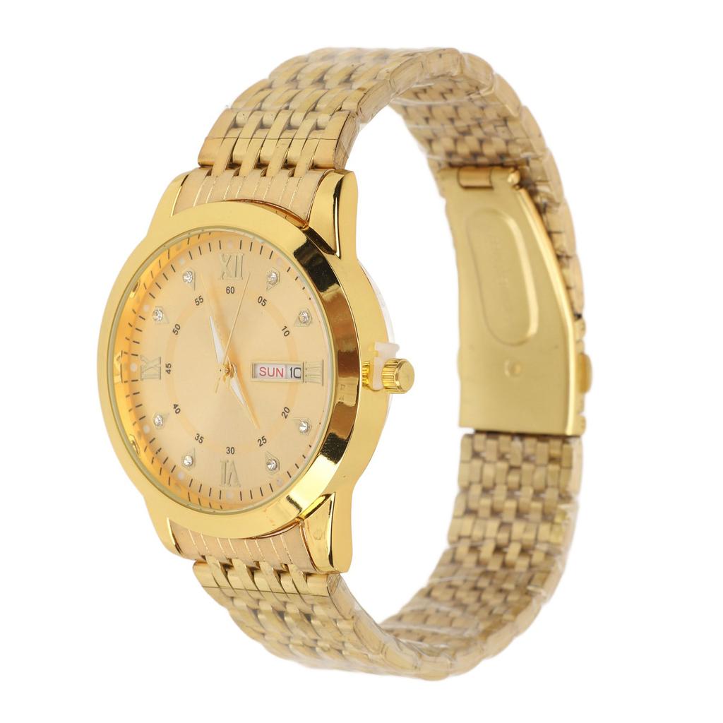 Relógio de Pulso Masculino Quartzo Dia Data À Prova D'água Casual Luxo Luminoso Moda Vestido com Liga