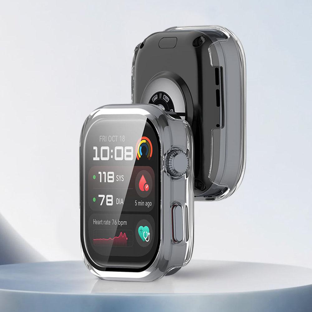 2 Pack Tempered Glass+Case Hard PC Full Coverage Proctective Case Anti-Scratch PC Case with Screen Protector for Huawei Watch D2