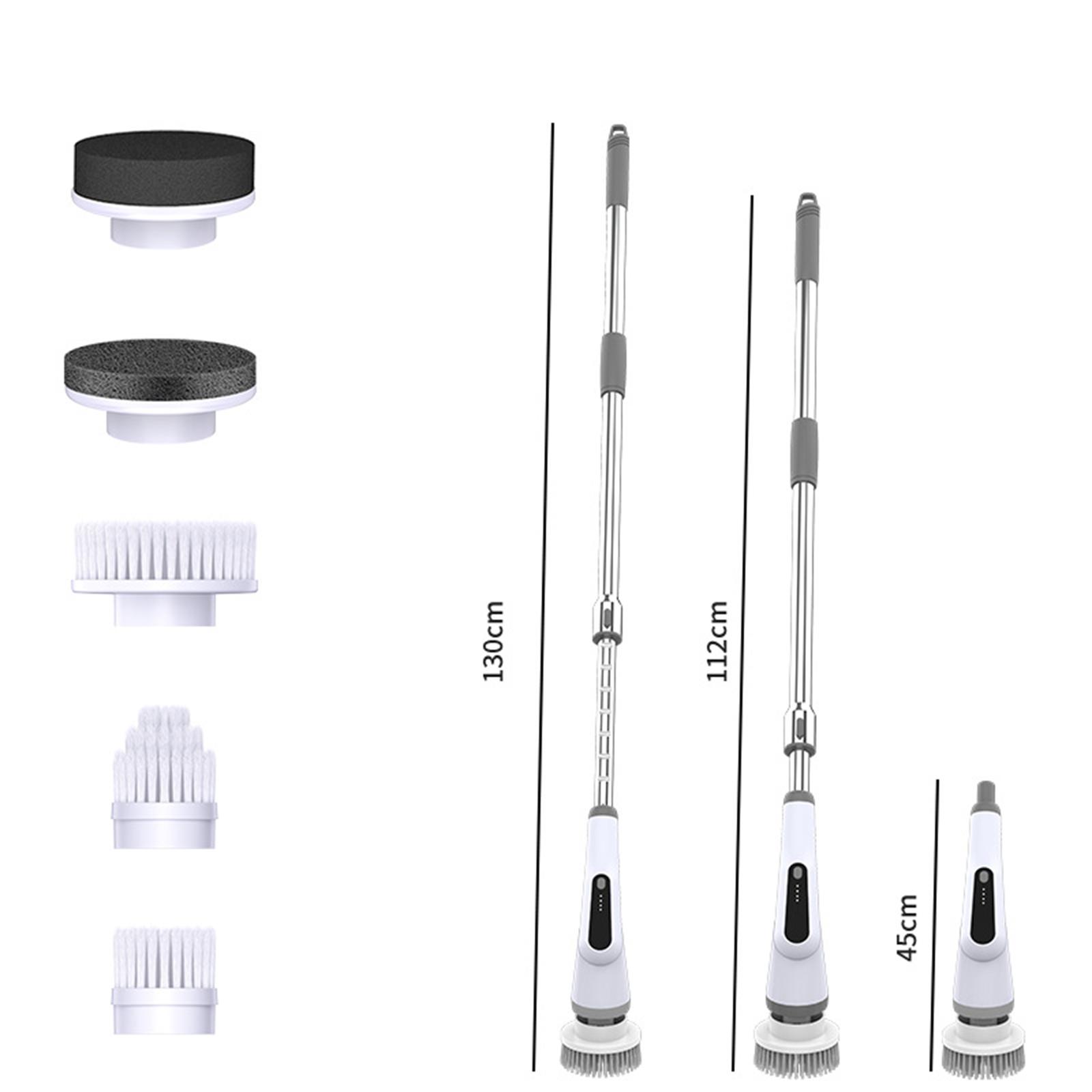 

Электрическая щетка для чистки многофункциональная бытовая с длинной ручкой выдвижная беспроводная ручная G2 серый