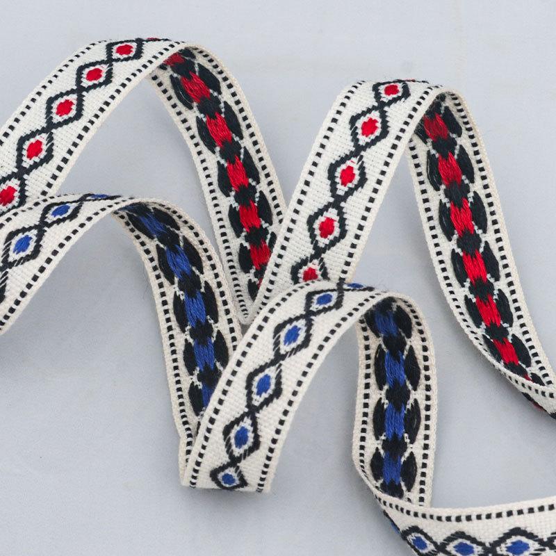 DIY Romantyczny Etniczny Styl Poliester/bawełna Żakardowa Wstążka, Paski Boczne, Sznurek do Kołnierzyka, Odzież, Torby, Buty, Kapelusze, Ręcznie Robione Akcesoria, Wstążki
