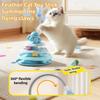 Cute Interactive Turntable Cat 4-Tier Self-Rotating Cat Amusement Plate Rotatable Intelligence Training Cat Tower Pet Supplies