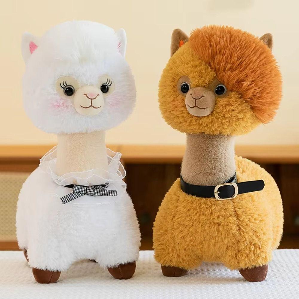 PP Cotton Alpaca Plush Toy Soft Animals Stuffed Toys Little Lamb Plush Doll  Christmas