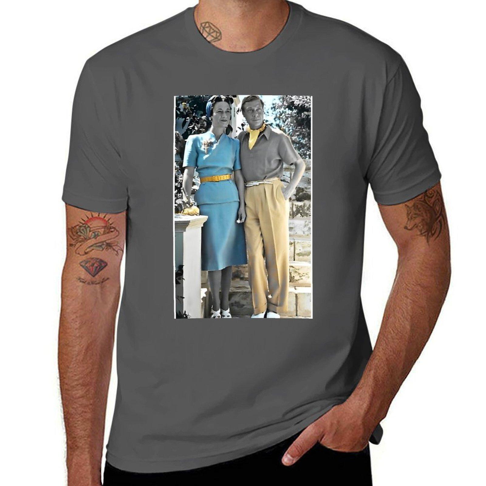 

The Duke and Duchess of Windsor Royal Family TShirt Fashion Graphic Tee for Men 4XL