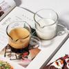 Hochwertiger Glasmessbecher 70ml Hitzebeständiger Becher Küchen-Kaffee-Clip Doppel-Unzen-Becher