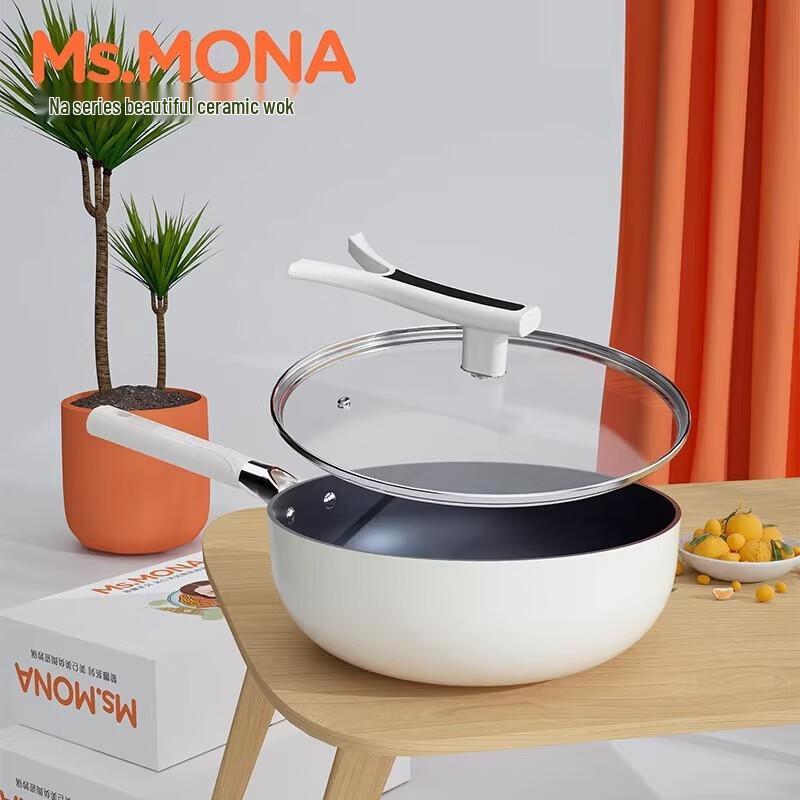 Urban Lady 30cm Ceramic Non-stick Frying Wok