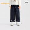 Balabala Girls' Heart Embroidered Denim Jeans