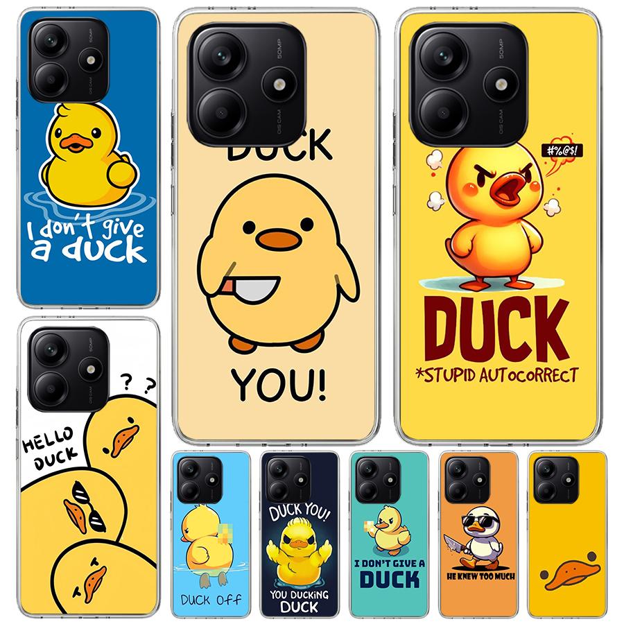 Funny Cute Yellow Duck You Soft Phone Case For Xiaomi Redmi Note 15 14 14S 13 12 Pro Plus 12S 11 11S 11E 10 10S 11T 5G Fundas Co