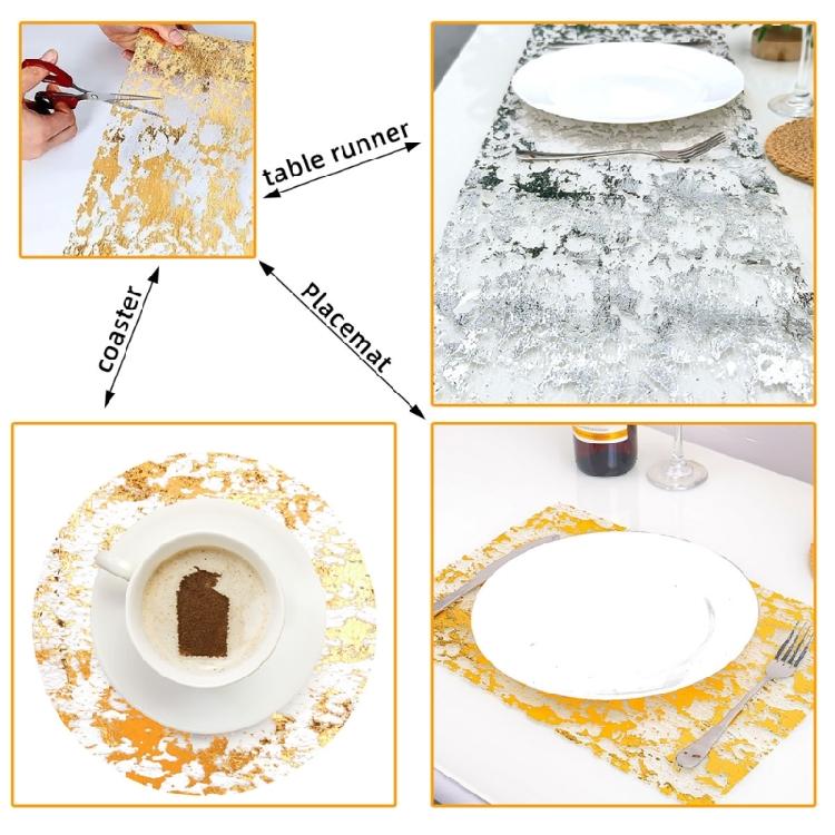 Elegant Gold and Silver Meshes Fabric Roll For Enhancing Event Ambiances Suitable For Wedding And Party Decorations