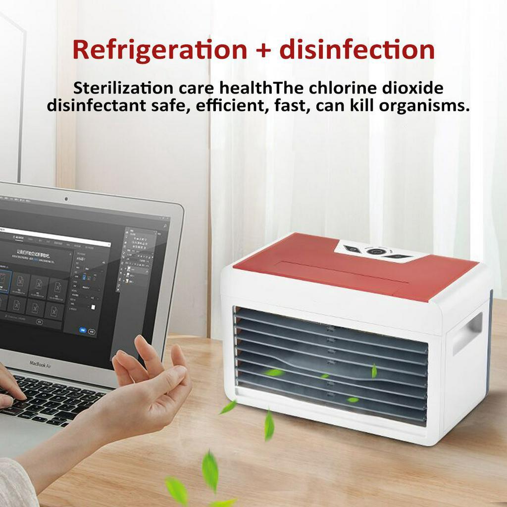 

Мини Портативный Кондиционер 2 Цветная Подсветка Кондиционирование Увлажнитель Очиститель USB Настольный Воздушный Охладитель Вентилятор С Резервуаром Для Воды Дом НОВЫЙ