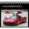 1/32 Scale Pagani Huayra BC Model Diecast Metal Racing Car Vehicle Model Simulation Sound and Light Children Toy Gift