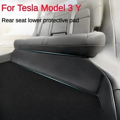 Spodní ochranná podložka zadních sedadel pro Tesla Model 3 Y Chránič celoprostorového polštáře proti znečištění Kick Pad Kožené příslušenství do auta