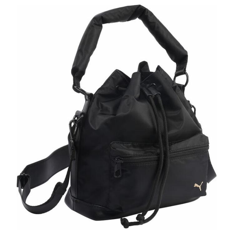 Puma Victory Sports Fashion Casual Polyester Shoulder Tote Bag Unisex bags Black 091110-01 Black,Medium