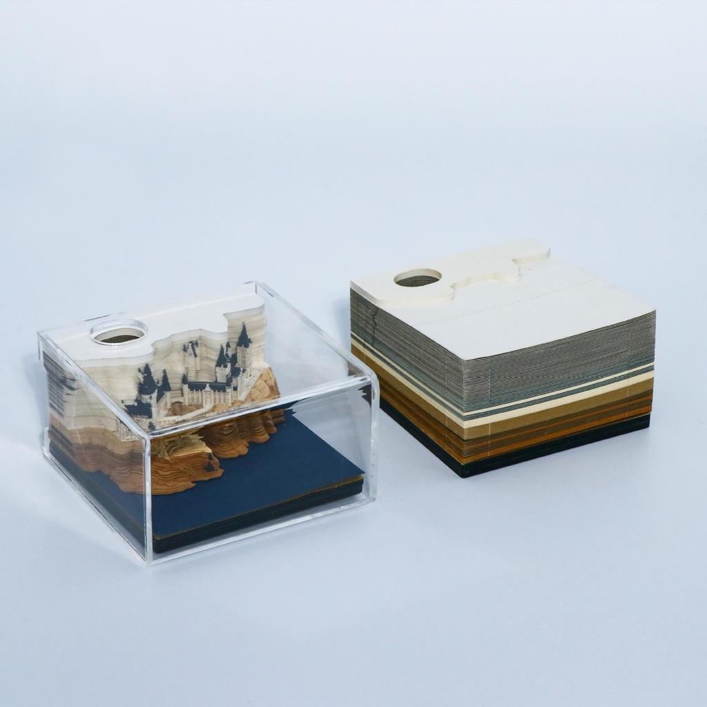 3D Stereoscopic Sticky Note Sculpture 2026 Calendar: Creative Tear-off Convenience Pad and Desktop Ornament