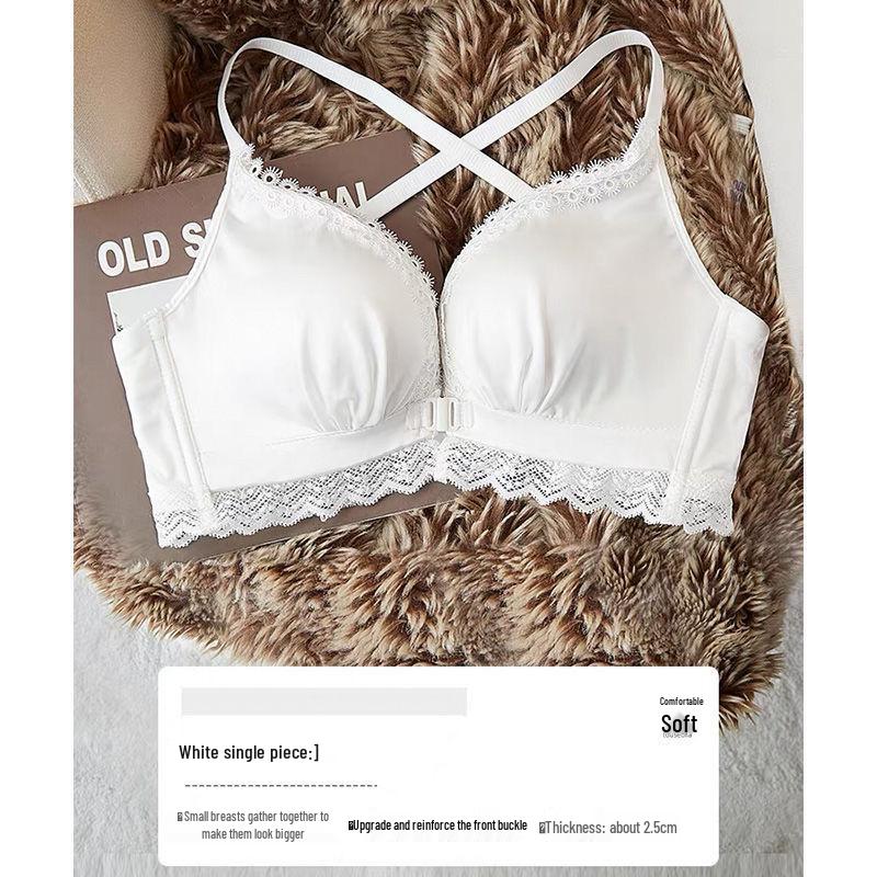 

Комплект женского белья средней толщины: Увеличивает грудь, Боковая поддержка предотвращает провисание, Застежка спереди, Красивый дизайн спины, Не скручивается. 38/85AB