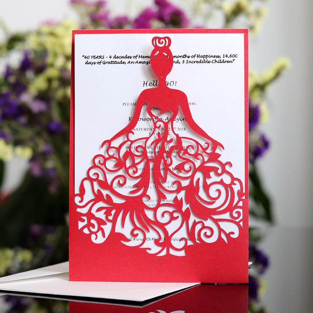 10 juegos Invitaciones de Boda Cortadas con Láser Encaje Marfil Calado  Floral Invitaciones Tarjetas Para Suministros de Fiesta de Matrimonio  comprar a buen precio — entrega gratuita, reseñas reales con fotos — Joom, image size:1000x1000