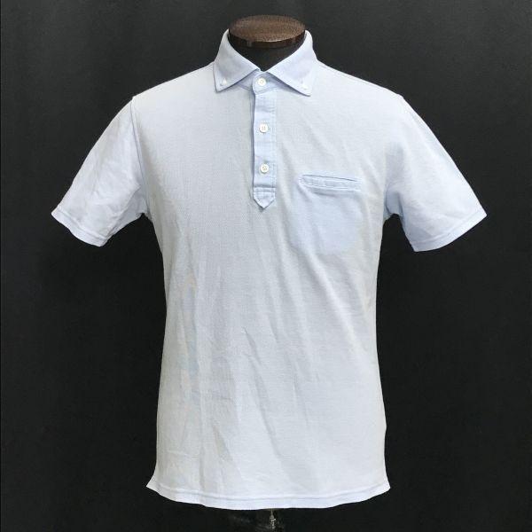 

USED/Detour Short Sleeve Polo Shirt Light Blue Size 46 (Men’s SM) Made in Japan