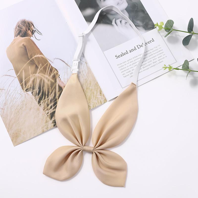 Solid Color Rabbit Ear Shape Butterfly Bow Tie Student Uniform Accessories