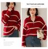 Women's Thickened Cashmere POLO Sweater - Light Luxury, Soft Knit, Loose Fit for Autumn/Winter