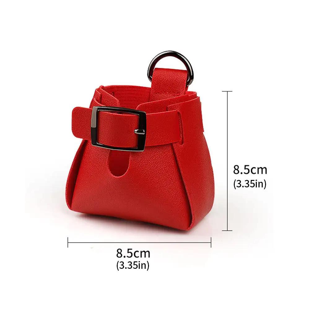 Car Air Outlet Leather Pouch Storage Bag Clip Hooks Auto Interior Box Organizer Phone Holder Car Air Vent Pouch Car Accessories