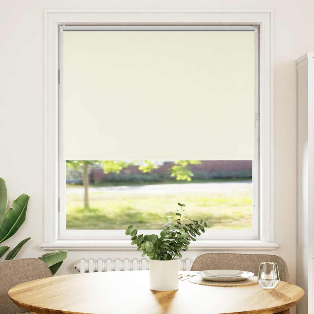 Blackout Roller Blind Off White 105X130 Cm Fabric Width