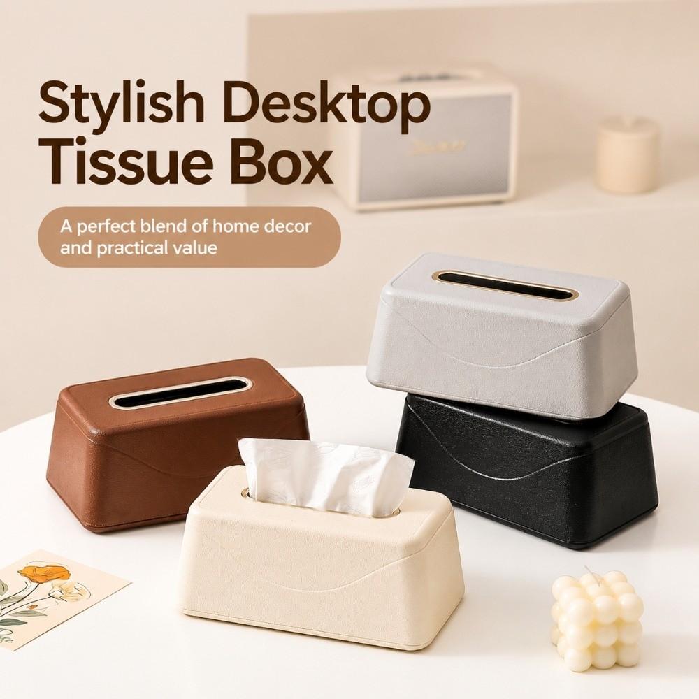 Dust-proof Tissue Box Holder Large Capacity Paper Holder Simple Facial Tissue Box fo Homestay