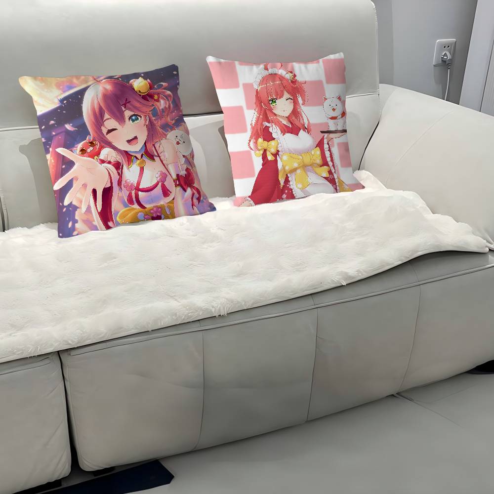 Anime Hololive Sakura Kissenbezug Dekokissen Sofa Heimdeko Hülle Kissenbezüge