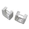Vintage Heavy Industry Diamond Lattice Pattern Braided Square Earrings Female Ins Niche Design Sense of Hundred with A Sense of Senior Sense of Trend
