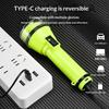 Bright Underwater Flashlight Headlamp Waterproof Diving Torch 200 Meters Night Dive Lighting Torch With Anti-Slip Rope